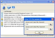 Lotus 1-2-3 Password screenshot